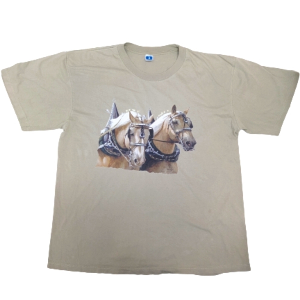 Horses men's oversized graphic t-shirt size XL